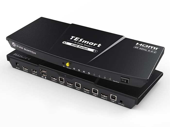 HDMI Switch 4 naprave na 1 monitor (KVM, EDID, 4K)